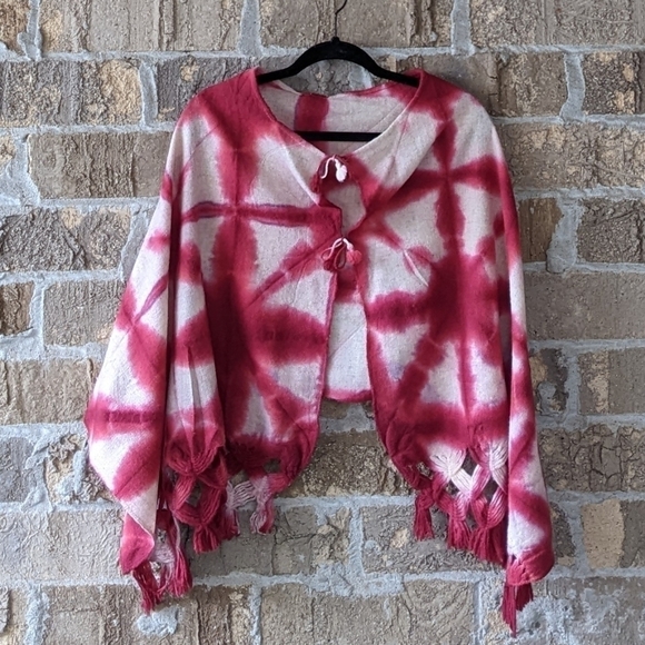 NWOT Arrte Seda Tie Dye Star Ikat Shawl Scarf - Picture 7 of 7